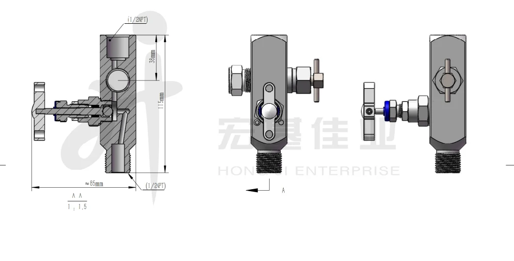 316 Stainless Steel Pressure Gague Valve