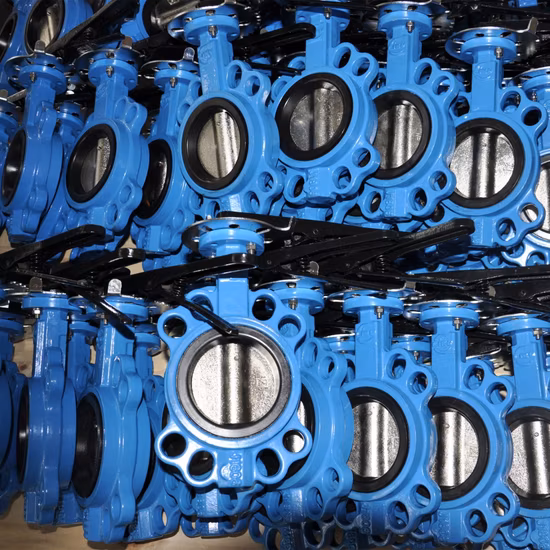 Vanne papillon manuelle de gaufrette d'acier inoxydable de l'OEM industriel DN50 PN16 DI d'usine